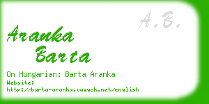 aranka barta business card